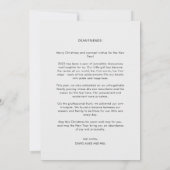 クリスマスブーケの赤い果実の年次更新 シーズンカード (裏面)