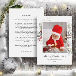 クリスマスブーケの赤い果実の年次更新 シーズンカード