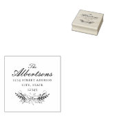 クリスマスブーケファミリーネーム差出人住所 ラバースタンプ (押印)