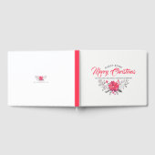 クリスマスブーケモダンスクリプトタイポグラフィ ゲストブック (全面)