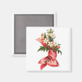 クリスマスブーケヴィンテージ磁石 マグネット (正面/裏面)