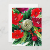 クリスマスブーケ ノートカード (正面/裏面)