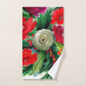 クリスマスブーケ バスタオルセット (ハンドタオル)