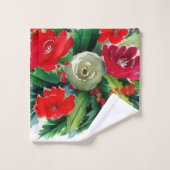 クリスマスブーケ バスタオルセット (ウォッシュタオル)