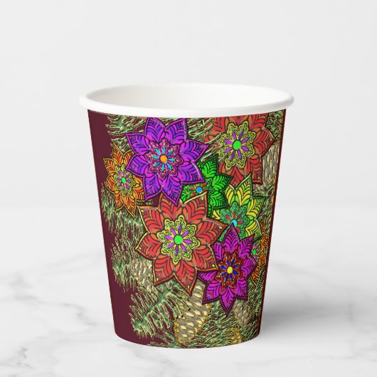 クリスマスブーケ 紙コップ (正面)