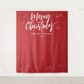 クリスマスブース プロップ フォト背景 タペストリー (正面)