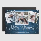 クリスマスブ素朴ルーウッド3フォト磁気カード (正面/裏面)