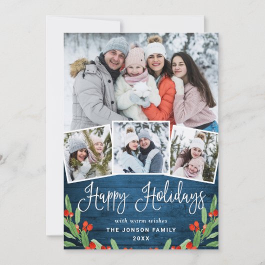 クリスマスブ素朴ルーウッド4 PHOTO Greeting シーズンカード (正面)