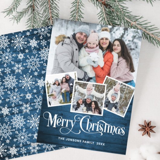 クリスマスブ素朴ルーウッド4 PHOTO Greeting シーズンカード