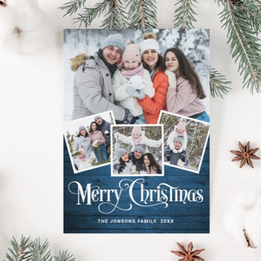 クリスマスブ素朴ルーウッド4 PHOTO Greeting シーズンカード