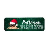 クリスマスプグ差出人住所ラベル ラベル (正面)
