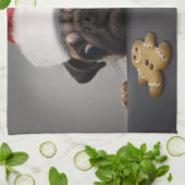 クリスマスプグ キッチンタオル (折り畳み)