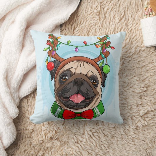 クリスマスプグ クッション (ブランケット)