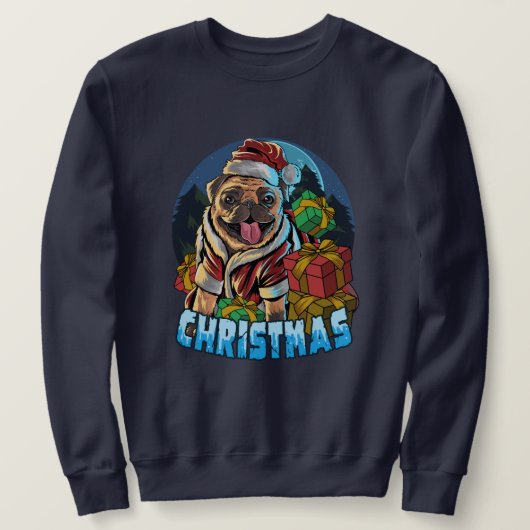 クリスマスプグ スウェットシャツ (デザイン正面)