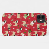 クリスマスプッグレッド Case-Mate iPhoneケース (裏面(横))