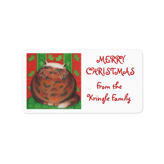 クリスマスプッド'from family'ギフトラベル白 ラベル (正面)