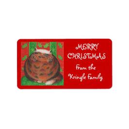 クリスマスプッド'from family'ギフトラベル赤 ラベル