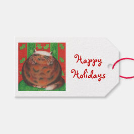 クリスマスプッメリードハッピーホリデーズギフトラベルホワイト ギフトタグ