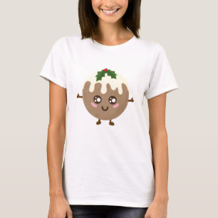 クリスマスプディングかわいい Tシャツ