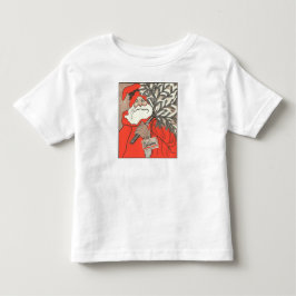 クリスマスプディングとゲルマン系サンタクロースのベクター トドラーTシャツ
