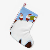クリスマスプディングとサンタス スモールクリスマスストッキング (正面 (吊り時))