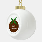 クリスマスプディングのカスタマイズ可能オーナメント セラミックボールオーナメント (右)