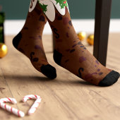 クリスマスプディングのカスタムホリデーソックス 面白い ソックス