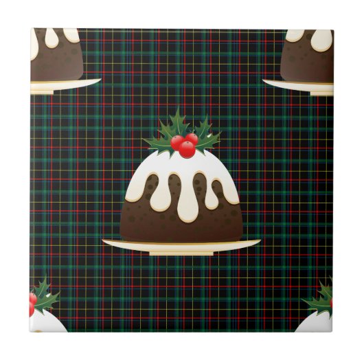 クリスマスプディングを焼く タイル (正面)