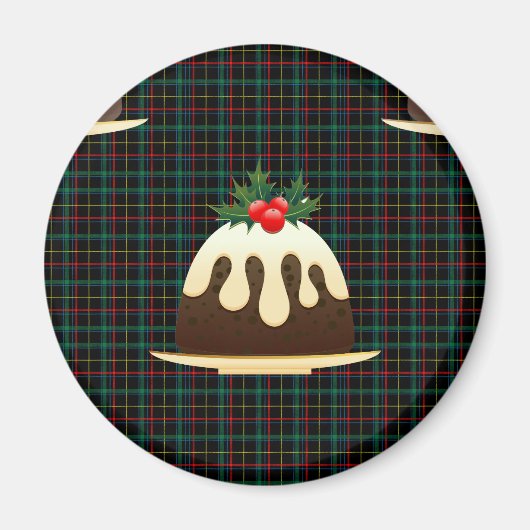 クリスマスプディングを焼く マグネット (正面)