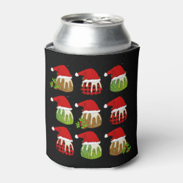 クリスマスプディングサンタハッツ 缶クーラー