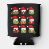 クリスマスプディングサンタハッツ 缶クーラー (正面)