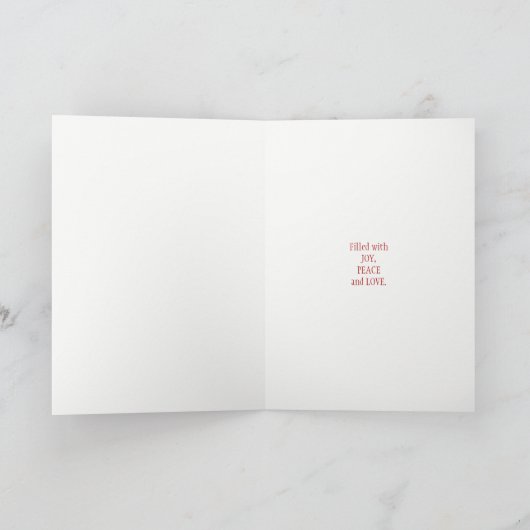 クリスマスプディングスイートクリスマスレッドバックグラウンド シーズンカード (内部)