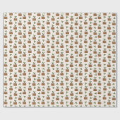 クリスマスプディングホリデークリーム ラッピングペーパー (フラット)