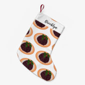 クリスマスプディング漫画イラストレーション スモールクリスマスストッキング (正面 (吊り時))