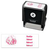 クリスマスプディング漫画イラストレーション セルフインキングスタンプ (インサイチュ)