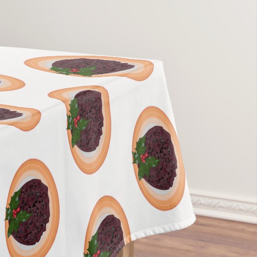 クリスマスプディング漫画イラストレーション テーブルクロス (インサイチュ)