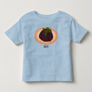 クリスマスプディング漫画イラストレーション トドラーTシャツ