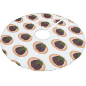 クリスマスプディング漫画イラストレーション ブラッシュドポリエステルツリースカート (アングル)