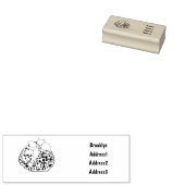 クリスマスプディング漫画イラストレーション ラバースタンプ (押印)