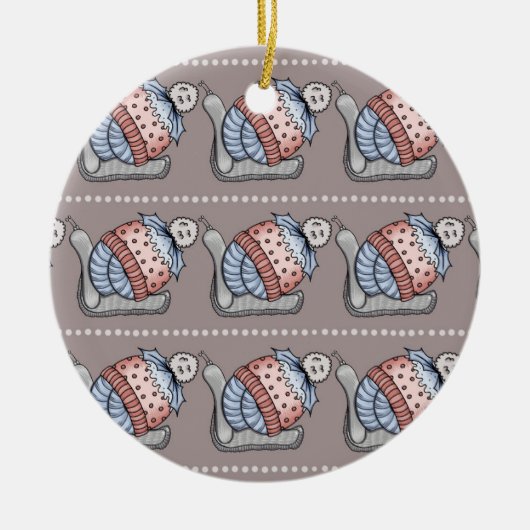 クリスマスプディング セラミックオーナメント (正面)