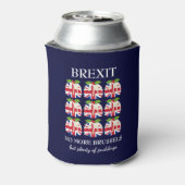 クリスマスプディング |ユニオンジャックブルー | BREXIT 缶クーラー (缶裏面)