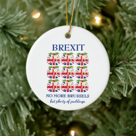 クリスマスプディング |ユニオン・ジャック | BREXIT セラミックオーナメント