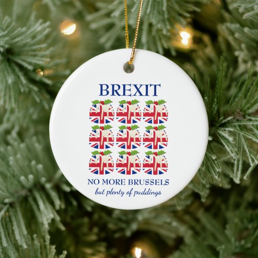 クリスマスプディング |ユニオン・ジャック | BREXIT セラミックオーナメント (ツリー)