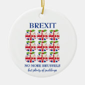 クリスマスプディング |ユニオン・ジャック | BREXIT セラミックオーナメント (正面)
