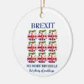 クリスマスプディング |ユニオン・ジャック | BREXIT セラミックオーナメント (左)