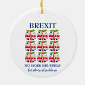 クリスマスプディング |ユニオン・ジャック | BREXIT セラミックオーナメント (裏面)