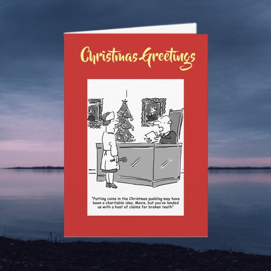 クリスマスプディングQRコード付きクリスマスカード シーズンカード