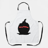 クリスマスプディングSILHOUETTE エプロン (正面)