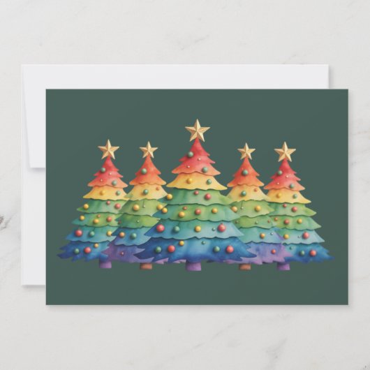 クリスマスプライド レインボー LGBTQ 同性愛者 権利 ゲイ シーズンカード (正面)