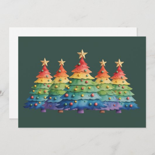 クリスマスプライド レインボー LGBTQ 同性愛者 権利 ゲイ シーズンカード (正面/裏面)